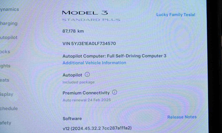 2020 TESLA MODEL 3  STANDARD RANGE PLUS