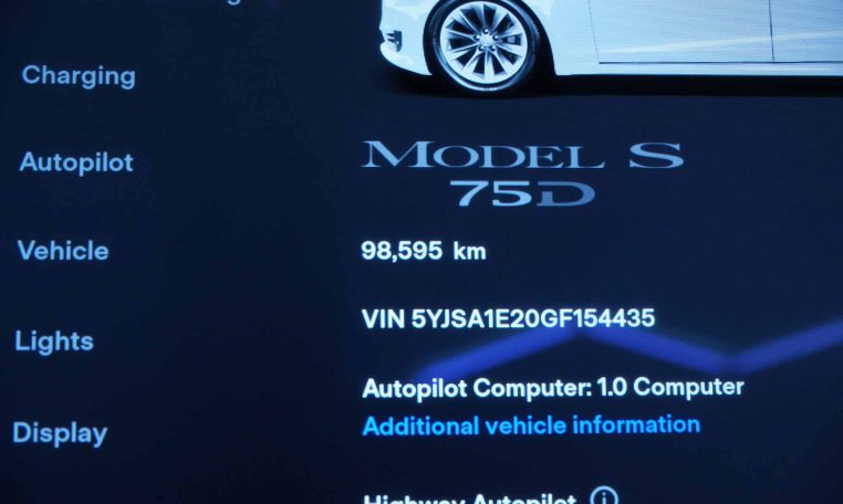 2016 TESLA MODEL S 75D